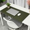 Large PU Leather Desk Mat with Edge Protection, Green, 90 x 40 cm view 1