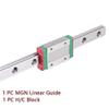MGN15 Miniature Linear Rail 100–1000 mm with MGN15H/MGN15C Carriage, Precise Guide (MGN15H, 650 mm) view 3