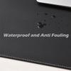 Leather Desk Mat with Edge Protection, Waterproof, Non-Slip Suede Base, Brown, 90 x 40 cm view 4