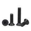 Flat Round-Head Screws, 50-Piece Lot, Mini Black Steel Countersunk Bolts (8 mm, M3) view 1