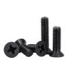 Flat Round-Head Screws, 50-Piece Lot, Mini Black Steel Countersunk Bolts (8 mm, M3) view 4