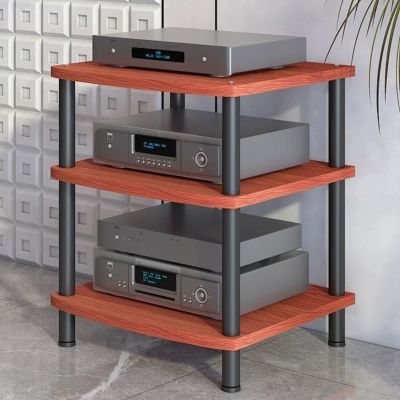 Generic Printer Stand, Multifunctional AV Media Stand, Desktop Video and Audio Rack, Open Entertainment Cabinet with Rubber Feet, TV Stand for Stereo Components (23.6 x 26.1, Multicolor)