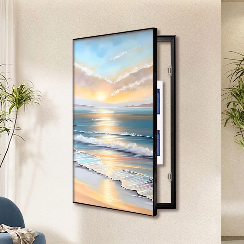 Electrical Panel Cover Wall Art, Blue, 15.7 x 23.6 in