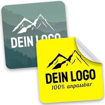 25 Personalized Waterproof Stickers with Logo or Photo