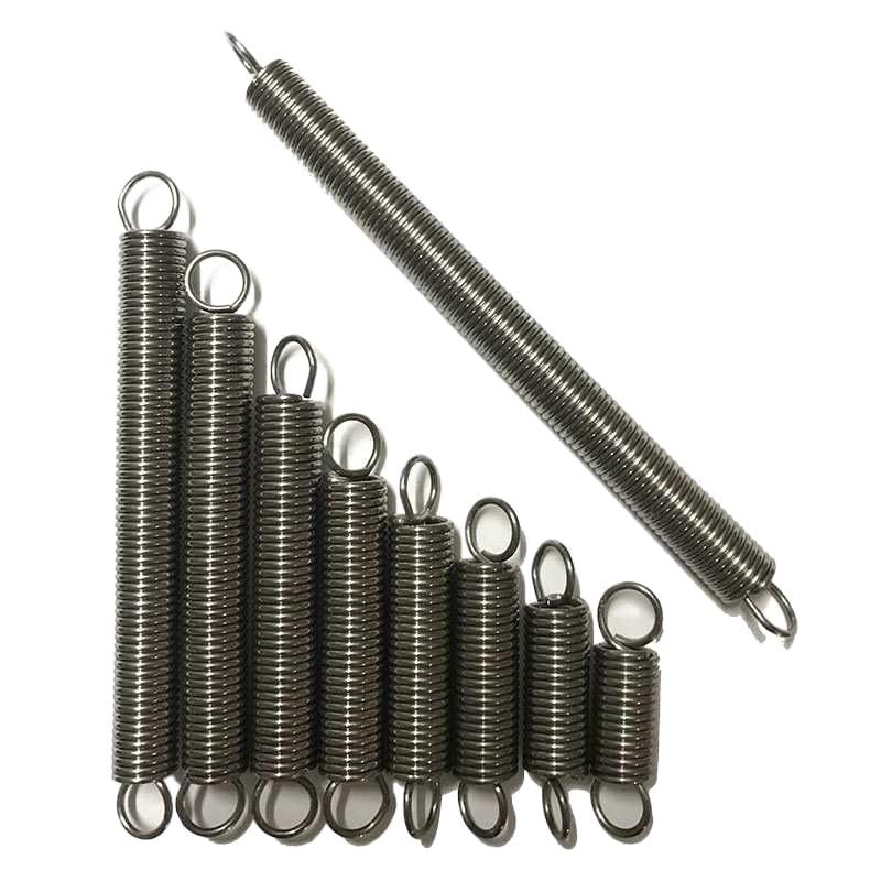 304 Stainless Steel Extension Springs, 0.7–0.8 mm Wire, 6–10 mm OD, 15–1000 mm Length (0.8 x 6 x 300 mm, 1 pc)