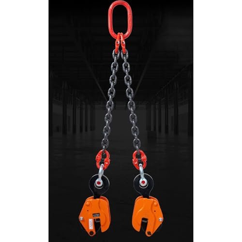 Heavy-Duty Double Vertical Plate Clamp, 2-Ton, with 60-Inch Double Chain