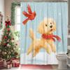 Shower Curtain Set with Golden Doodle Designs, Cute Puppy Curtain, Polyester, 137 x 198 cm view 1