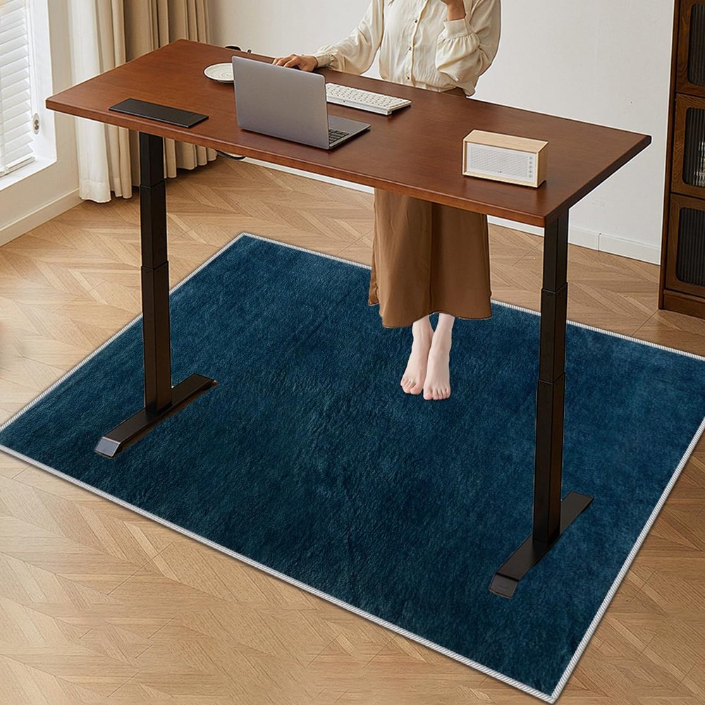 Office Chair Mat 200 x 250 cm, Non-Slip, Scratch-Resistant, Dark Blue