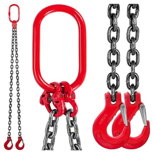 5-Ton G80 Alloy Steel Lifting Chain Sling with Sling Hook, 1.5 m
