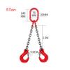 5-Ton G80 Alloy Steel Lifting Chain Sling with Sling Hook, 1.5 m view 2