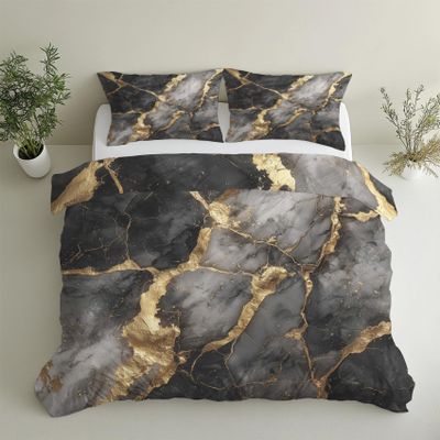 Marble Bedding Set 180 x 200 cm, 3-Piece