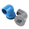 JUJUJ 1-Piece Durable PVC 90° Aquarium Drain Connector, 20–50 mm, Silver/White/Blue (Blue, 32 mm) view 3