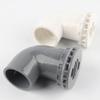 JUJUJ 1-Piece Durable PVC 90° Aquarium Drain Connector, 20–50 mm, Silver/White/Blue (Blue, 32 mm) view 4