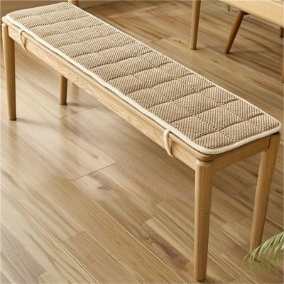 YHXAIQ Non-Slip Washable Corduroy Bench Cushion, Khaki, 35 x 100 cm