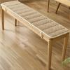YHXAIQ Non-Slip Washable Corduroy Bench Cushion, Khaki, 35 x 100 cm view 1