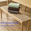 YHXAIQ Non-Slip Washable Corduroy Bench Cushion, Khaki, 35 x 100 cm view 3
