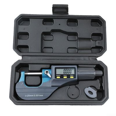 HanOaki Digital Outside Micrometer (0–1 in/25 mm), Large Display, 0.001 mm Resolution, 0.003 mm Accuracy