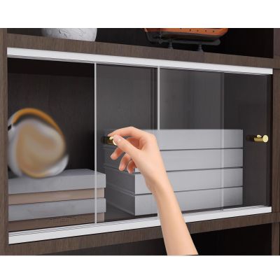 CHZDPP Dustproof Acrylic Sliding Cabinet Doors with Handles, Customizable, 27 x 29 in (69 x 74 cm)
