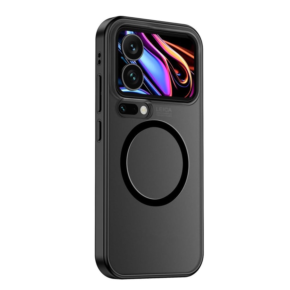 MFAOSHI Magnetic Frosted Translucent Case for Xiaomi 17 Pro Max/17 Pro/17, Black