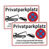 2-Pack No Parking Signs, 30 x 20 cm Private Parking Signs view 1