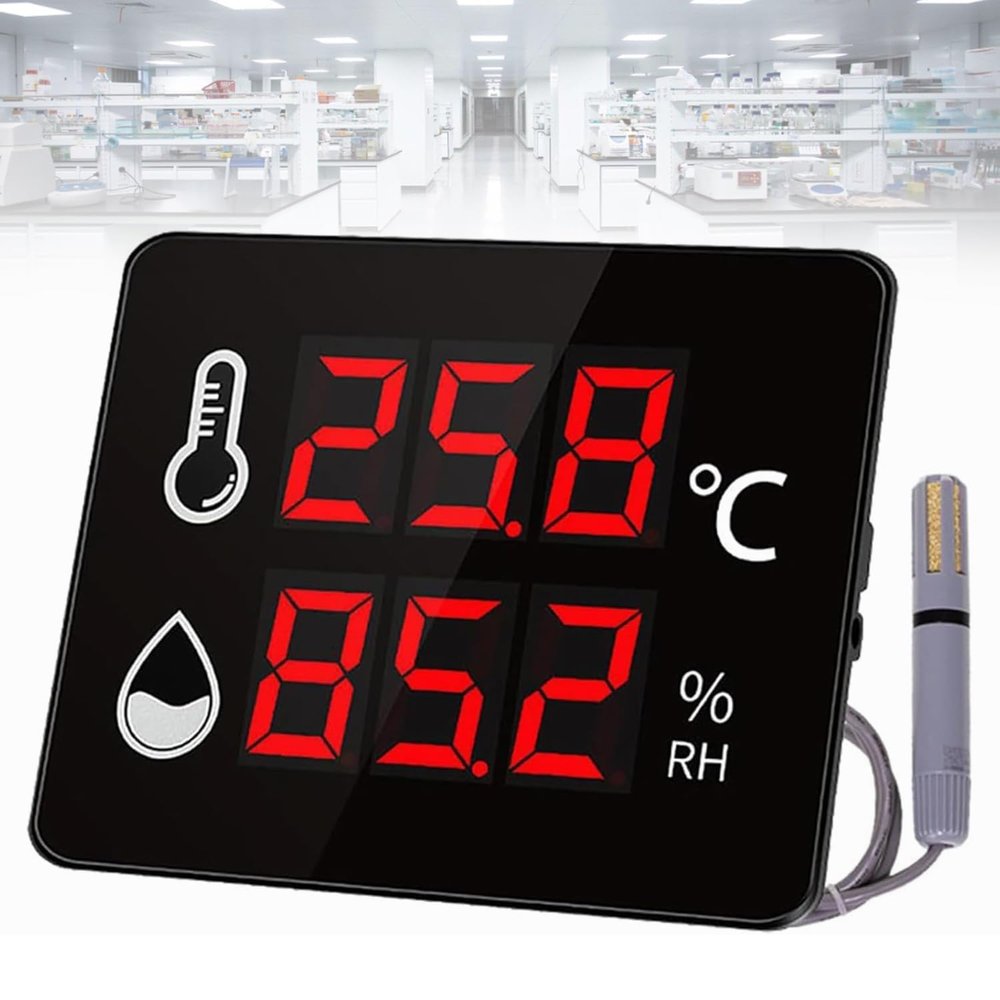 TsoLay Indoor Thermometer and Hygrometer, -40–100°C, 0–99.9% RH