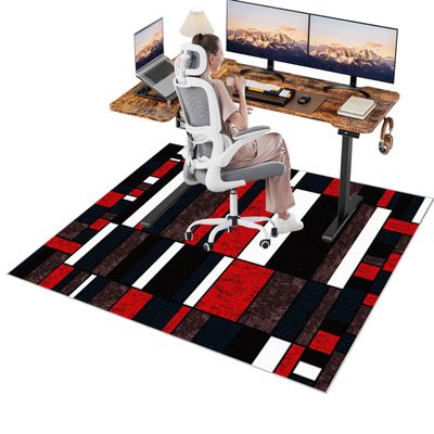 Office Chair Floor Mat for Carpets and Hard Floors, 120 x 160 cm