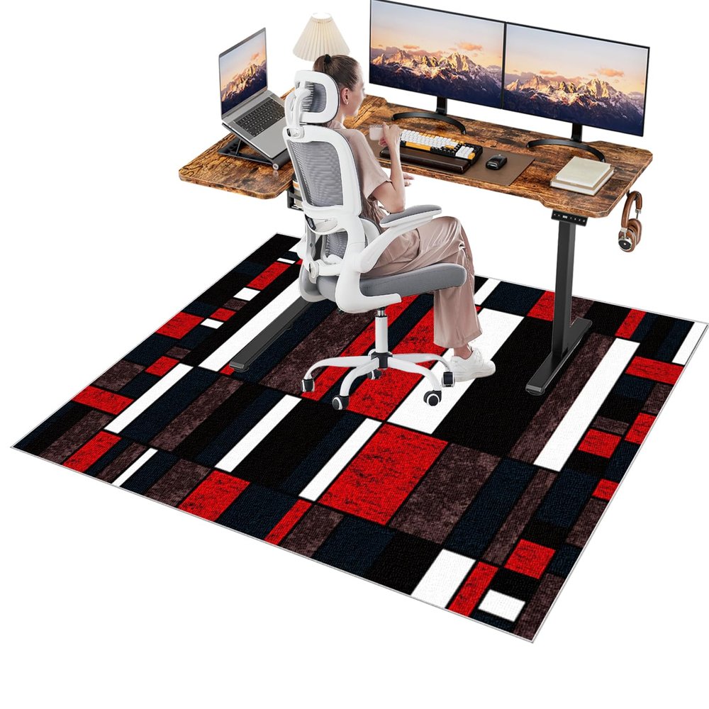 Office Chair Floor Mat for Carpets and Hard Floors, 120 x 160 cm