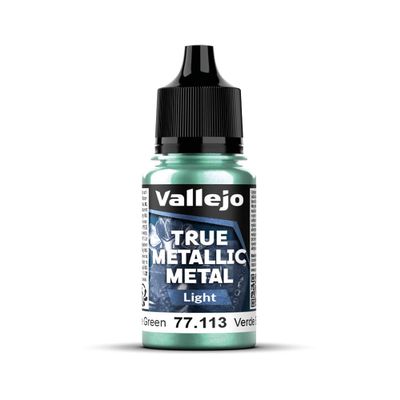 Vallejo True Metallic Paint, Metal Beetle Green, 18 ml, Gloss Finish for Color Blends, Mixable, Ideal for Brushwork, Vibrant and Rich Colors