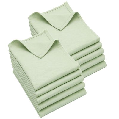 ZOLLNER 10-Piece Cotton Dish Towel Set, 20 x 28 in, Lime Green