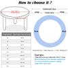 FANSU Elastic Round Outdoor Tablecloth, Stain-Resistant, Wipeable, 100 cm Diameter, Straw Texture view 2