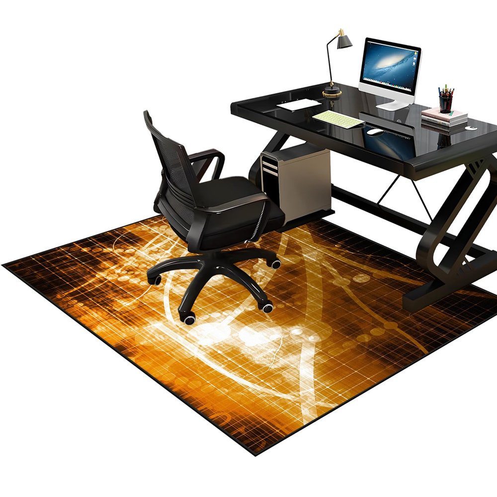 Tkuhknag Office Chair Mat, Anti-Slip Floor Protector for Hard Floors, 60 x 90 cm