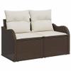 Teenpull 7-Piece Patio Sofa Set, Brown/White Poly Rattan, Modular and UV-Resistant view 4