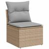 Teenpull 4-Piece Beige Poly Rattan Garden Sofa Set with Cushions view 4
