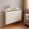Floating Radiator Shelf, Modern White Metal Design, No Drilling, Adjustable, for 40–120 cm Radiators view 1