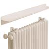 Floating Radiator Shelf, Modern White Metal Design, No Drilling, Adjustable, for 40–120 cm Radiators view 2