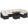 Teenpull 9-Piece Modular Garden Sofa Set with Storage, Black Poly Rattan view 2