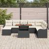 Teenpull 9-Piece Modular Garden Sofa Set with Storage, Black Poly Rattan view 3