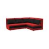 FORNIRO 24 Hugo L Corner Sofa Bed 206 x 165 cm, Red/Black view 2