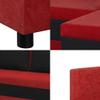 FORNIRO 24 Hugo L Corner Sofa Bed 206 x 165 cm, Red/Black view 3