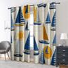 Nautical Sailboat Blackout Curtains with Grommets, 2-Piece Set, 300 x 140 cm view 2
