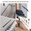 Whnoorher Modern Black Wall-Mounted Stair Handrail, 30 cm–6 m view 4