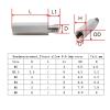 304 Stainless Steel M2–M6 Male/Female Hex Standoffs, 8 mm, 10-Piece, M6 Head 8 mm view 2