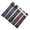LQXHZ Genuine Leather Watch Band, 19 mm/20 mm/22 mm, for Men's Watches (Blue, No Buckle, 19 mm) view 2