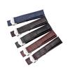 LQXHZ Genuine Leather Watch Band, 19 mm/20 mm/22 mm, for Men's Watches (Blue, No Buckle, 19 mm) view 3