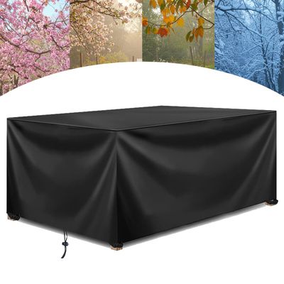 230 x 100 x 74 cm Garden Furniture Cover, Waterproof Winter Protection, 420D Oxford Fabric, Black