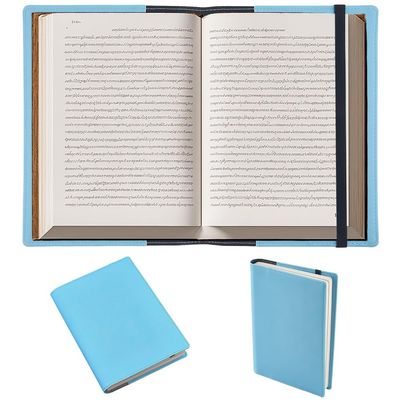 craspire A5 PU Leather Notebook Cover with Card Slots, Pale Turquoise