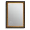 CLAMARO SPLIT Wall Mirror, Baroque Wood Frame, Black and Gold, 45 x 75 cm view 1