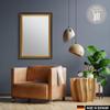 CLAMARO SPLIT Wall Mirror, Baroque Wood Frame, Black and Gold, 45 x 75 cm view 2