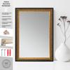 CLAMARO SPLIT Wall Mirror, Baroque Wood Frame, Black and Gold, 45 x 75 cm view 3