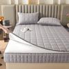 Zippered Mattress Cover - Quilted Mattress Protector, Customizable for All Sizes (Light Gray, 80 x 160 x 40 cm) view 3